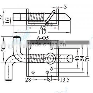 02418 Rubber Latch Truck,truck Door Latch,trailer Spring Latch photo-2