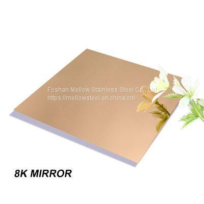 gold mirror 304 two sides stainless steel sheet