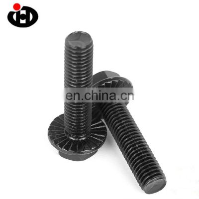 JINGHONG  Black Oxide m1.4 Hex Flange Head Bolt DIN6921 GR 12.9