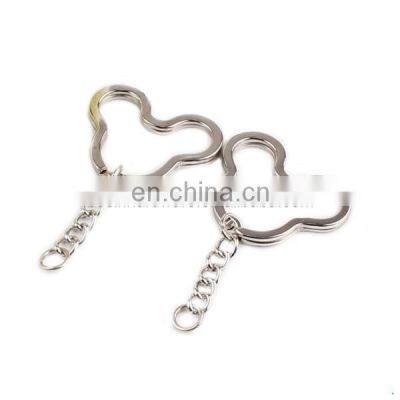 Fashion High Quality Gift Metal Key Ring Mickey Split Ring With Chain