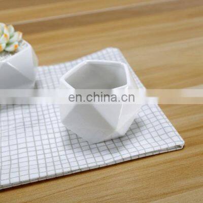 Factory Orchid Clay Pots Small Plant & Planters Groot Decorative Geometrical Shape Flower Pot Used With Flower/green Plant White