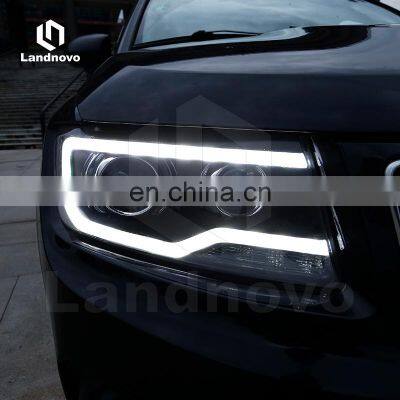 Landnovo Auto Body Parts Best Quality LED Head Lamp for Jeep Compass 2012-2016 Dynamic Led Headlight