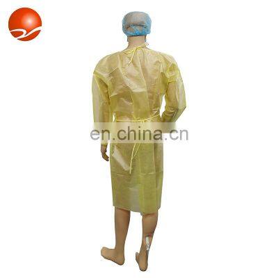 PP/PE/SMS Disposable Waterproof Medical Surgical Protective Non-Woven Isolation Gown Disposable Coverall Clothing photo-2