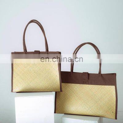 100% eco-friendly Seagrass Handbag Handwoven Straw Woven Tote Bag High Quality Wholesale