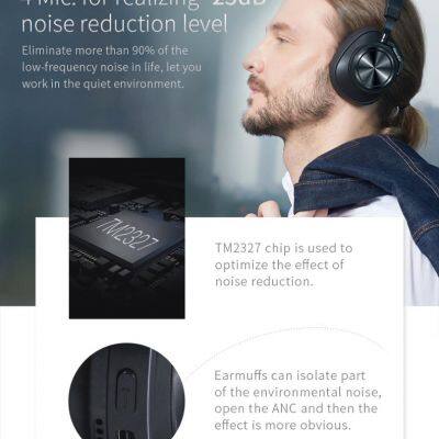 Bluedio T7 Headphones TWS 5.0 Active Noise Cancelling Headset Headphone for Phones photo-4