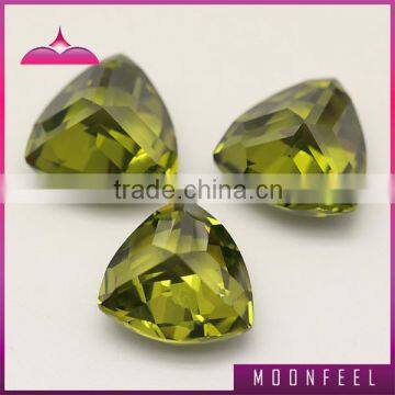 uncut peridot triangle shape CZ diamond