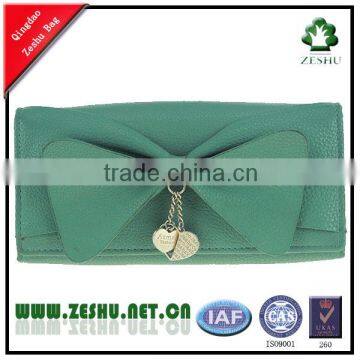 high quality personalized bow PU wallet