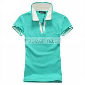 The New 2015 Summer Wear Women's Cotton and Colorful Candy Color Collar Short Sleeve Polo Shirt photo-6