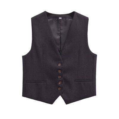 New temperament slim fit vest+hot pants composite blend suit for women