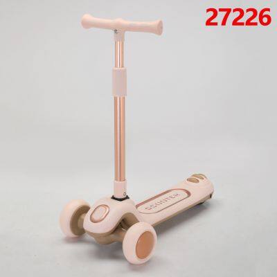 Children's Scooters Children's 3-wheel Music Glowing Folding Toys, Outdoor Sliding Sports, Boys and Girls Kids Kick