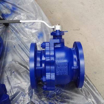 DIN Standard Cast Iron Ductile Iron Flange Ball Valve photo-6