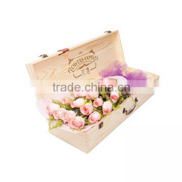 Manufacturer Pine Wood Unfinished Wood Flower Box Square Wooden Gift Storage Boxes