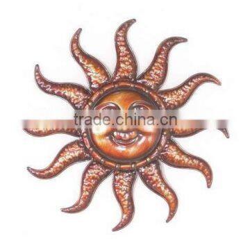 2015 Hot Sales China Production Metal Crafts Wall Sun Face Hanging Decoration