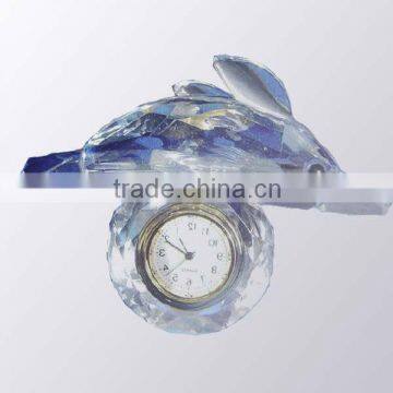 crystal dolphin model clock crystal ball with clock