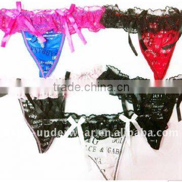 0.6USD Top High Quality New Hot Sexy Ladies Satin&Lace G-String(gddzk003)