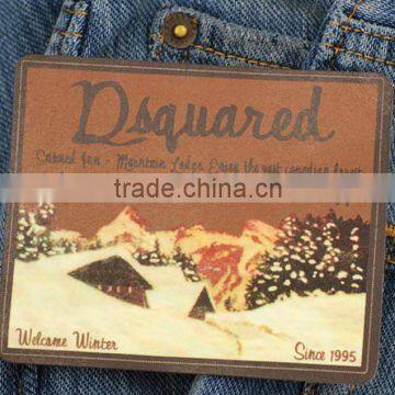 Factory Best Sell Jeans Leather Patches Label photo-4