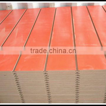 Melamine slotted mdf board