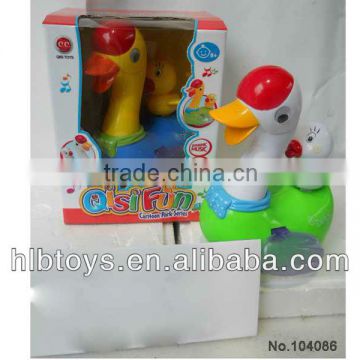 Battery operated duck w/lights,music , battery operated toy