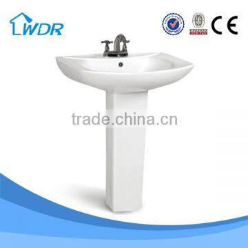shallow sanitary ware hand wash pedestal basin