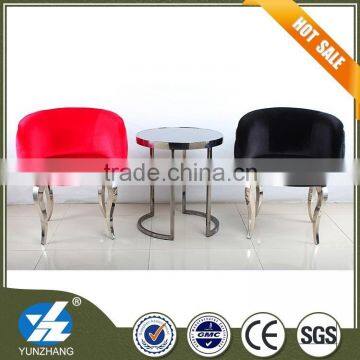 Modern Hotel Furniture Stainless Steel Round Back Chair photo-6