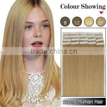 Top Quality PU Skin Hair Weft/Brazilian Remy Tape Hair Extension