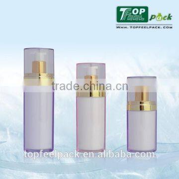 50/40/30ml Flat Square Carylic Cosmetic Lotion Bottle Plating Gold Cap photo-2