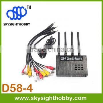 D58-4 FPV 5.8G 4CH Audio Video 5.8GHz Diversity Receiver hd video transmitter