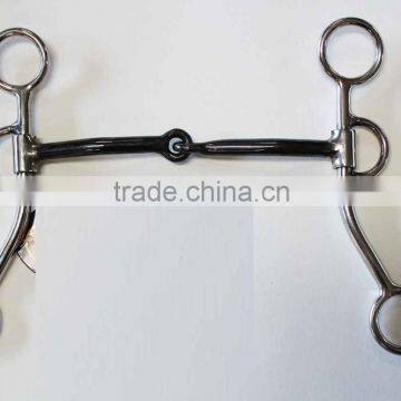 Stainless Black Snaffle Bit Horse Bits 6 3/4 cheek 5" Mouth Sweet Iron veterinary instruments and equipment best Quality