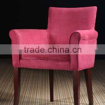 Modern pink fabric hotel arm chair XY459