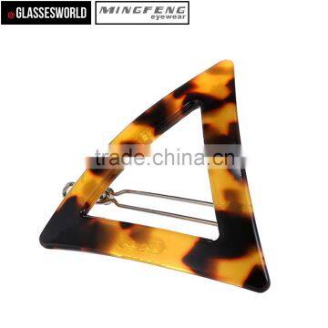 Acetate Triangle Geometric Barrettes Jewelry Girls Hairpin Factory in China AE002