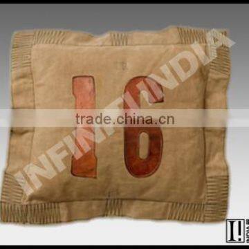 VINTAGE PLAIN DECORATIVE CUSHION, PATCH WORK CUSHION