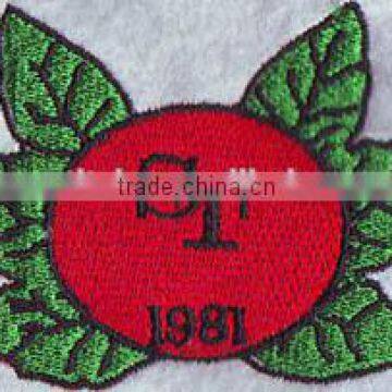 RED AND GREEN CAP custom embroidery patch High quality small cute cartoon embroidery patch with all kinds of design