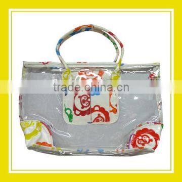 2016 Fashion Products Bros Colorful Baby Lion Head Waterproof Printed Transparent Beach Bag photo-2