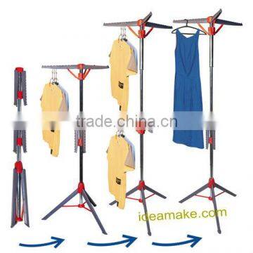 Collapsable Clothes Hangers & Extension Pole Hangaway