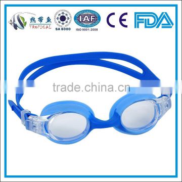 Cheap children swimming goggles with double strap and fancy color