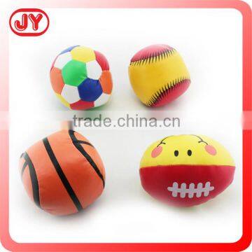 4 asst styles stuffed rugby ball with football basketball baseball rugby with PVC Bag with header with EN71 and more