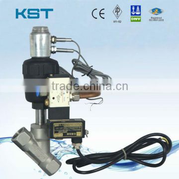 Threaded Pneumatic Angle Seat Valve With Solenoid Valve