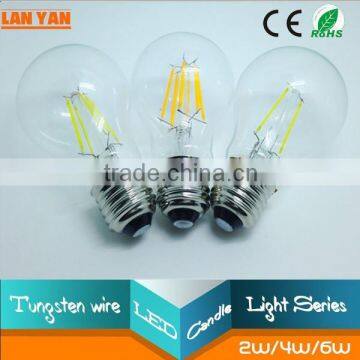2014 Newest design Retro Frosted bulb 600lm 6W Filament bulb LED 360 Degree