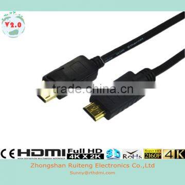 displayport 1.2 DP male to HDMI male cable support 3D and 4K