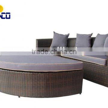 Granco KAL114 round wicker rattan sofa set