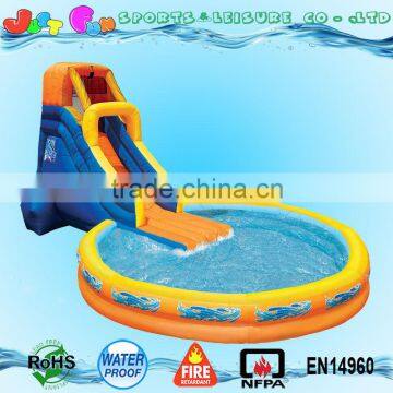 tiny inflatable water slide with big pool for kid for sale