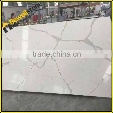 Standard size 2400x1200mm artificial white quartzite slabs