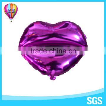 2016 lips shape decoration foil balloon with different colors for party supplies and wedding stage