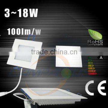 high quality products price competitive 3~18w ultra thin dimmable square/round led panel light lamp