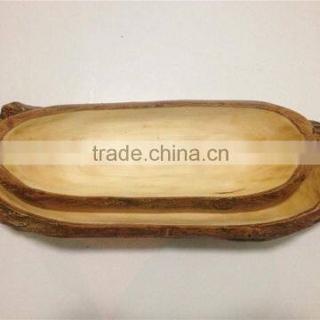 Handmade Natural Wood Cutlery Tableware Wood Plate Tableware Dishes For Restaurant photo-2