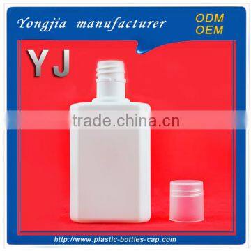 100 ml plastic octagonal white bottle with clear cap