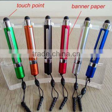 Mini Retractable Banner Stylus Ball Pen With Lanyard Quality Choice