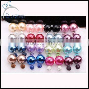 pearl jewelry colorful double sided earrings