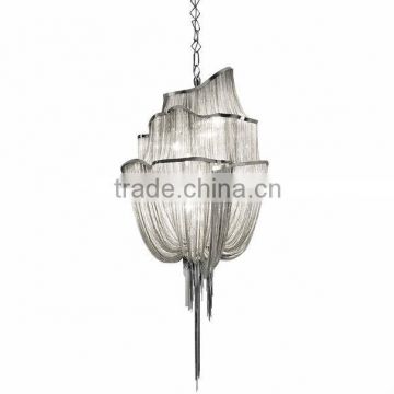 High Quality Modern Silver Chain Chandelier Lighting