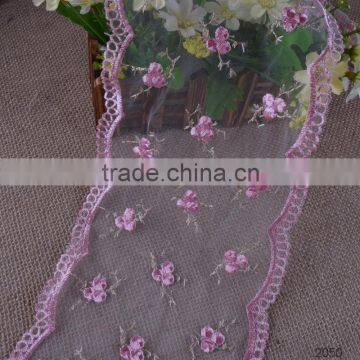 New white embroidery bridal lace trimming hot sell